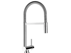 Einhebelmischer<VIZIO Wasserhahn Vorfenster Küchenarmatur Umklappbar 6 CM mit 360° Schwenkbarem Auslauf Abnehmbare 2 Strahl Handbrause Verchromt