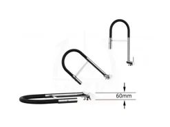 Discount VIZIO Wasserhahn Vorfenster Küchenarmatur Umklappbar 6 CM mit 360° Schwenkbarem Auslauf Abnehmbare 2 Strahl Handbrause Schwarz Matt und Verchromt