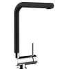 Ersatzteile Küchenarmatur<VIZIO Wasserhahn Vorfenster Küchenarmatur Umklappbar 6 CM mit 360° Schwenkbarem L  Auslauf Verchromt   Schwarz Granit