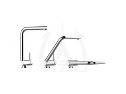 New VIZIO Wasserhahn Vorfenster Küchenarmatur Umklappbar 6 CM mit 360° Schwenkbarem L Auslauf Schwarz Matt