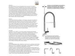 VIZIO Wasserhahn Vorfenster Küchenarmatur Umklappbar 6 CM mit 360° Schwenkbarem U Auslauf Verchromt