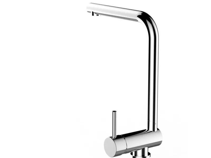 New VIZIO Wasserhahn Vorfenster Küchenarmatur Umklappbar 6 CM mit 360° Schwenkbarem L Auslauf Verchromt