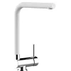 Clearance VIZIO Wasserhahn Vorfenster Küchenarmatur Umklappbar 6 CM mit 360° Schwenkbarem L  Auslauf Verchromt   Weiß Granit