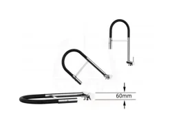 VIZIO Wasserhahn Vorfenster Küchenarmatur Umklappbar 6 CM mit 360° Schwenkbarem Auslauf Abnehmbare 2 Strahl Handbrause Schwarz Matt   Orange< Einhebelmischer