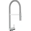 Einhebelmischer<VIZIO Wasserhahn Vorfenster Küchenarmatur Umklappbar 45 CM mit 360° Schwenkbarem Auslauf Abnehmbare 2 Strahl Handbrause Verchromt   Grau