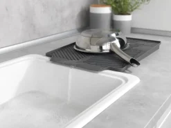 Discount Wenko Abtropfmatte Linea 40 cm x 3 cm x 30 cm Grau