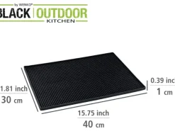 Sale Wenko Abtropfmatte Maxi 40 cm x 30 cm Black Outdoor Kitchen Schwarz