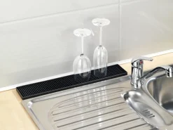 Wenko Abtropfgestelle|Schneidebretter<Abtropfmatte Slim 42 cm Schwarz