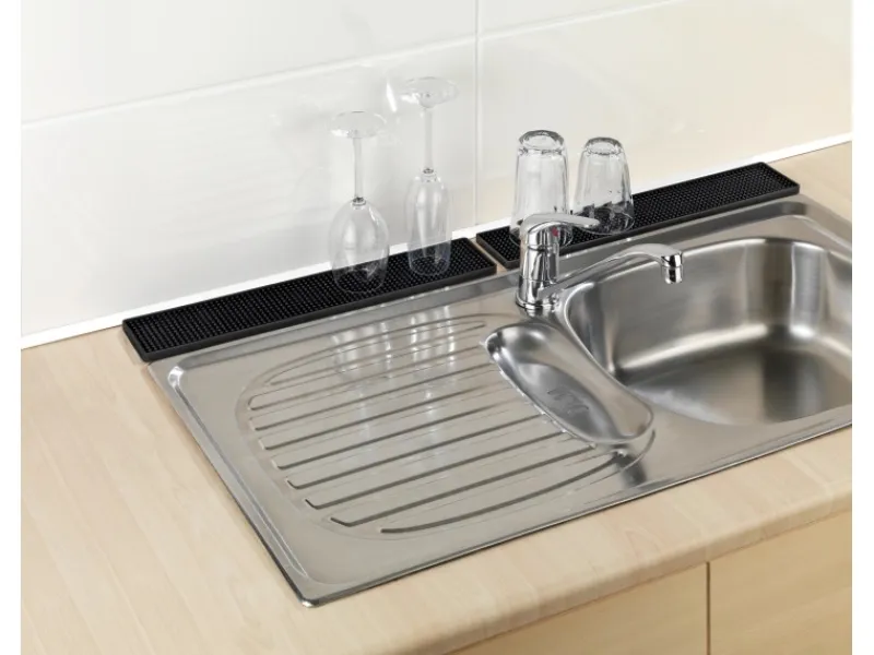 Wenko Abtropfgestelle|Schneidebretter<Abtropfmatte Slim 42 cm Schwarz