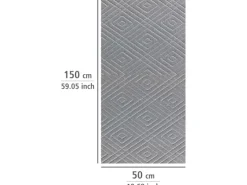 Discount Wenko Anti-Rutsch-Matte Design Zuschneidbar 150 cm x 50 cm Grau