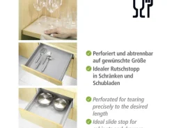 Wenko Küchenhelfer<Anti-Rutsch-Matte Perforiert 150 cm x 50 cm