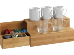 Wenko Bambus Treppe für Kaffee und Tee 33 cm x 17,5 cm x 15 cm< Küchen-Ordnungssysteme|Küchenregale