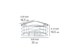 Wenko Küchenregale<Eckablage Trestina 25 cm x 10,5 cm 16,5 cm Edelstahl Silber Glänzend