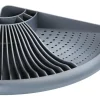 Wenko Abtropfgestelle<Eck-Geschirrabtropfer Grau 9 cm x 50 cm x 35 cm