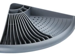 Wenko Abtropfgestelle<Eck-Geschirrabtropfer Grau 9 cm x 50 cm x 35 cm