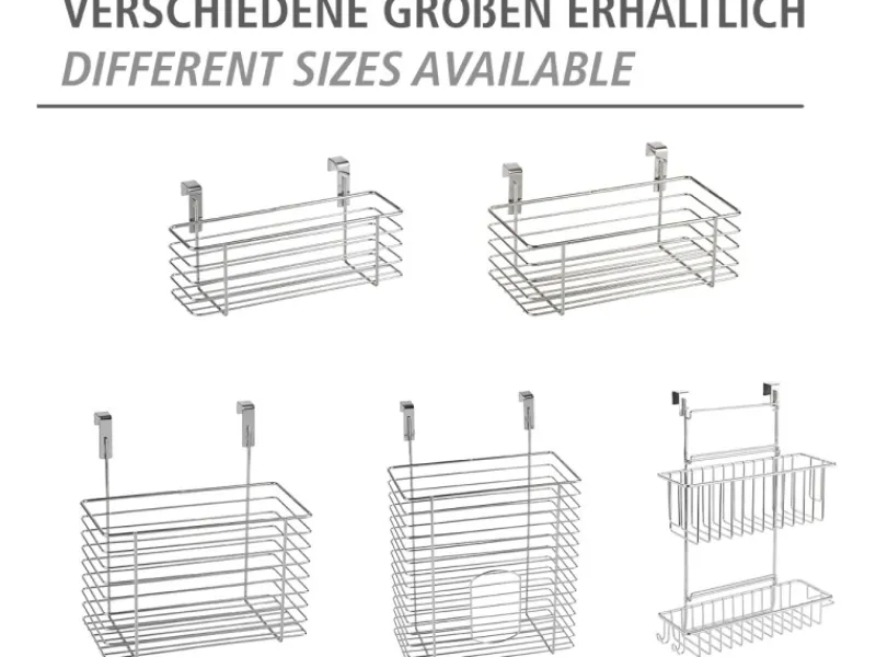 Wenko Küchen-Ordnungssysteme<Einhängekorb Groß 24 cm x 15 cm x 24,5 cm Chrom