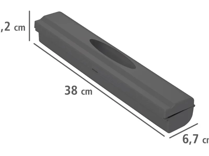 Wenko Folienschneider Perfect-Cutter 38 cm x 5,2 cm x 6,7 cm Anthrazit< Küchenhelfer