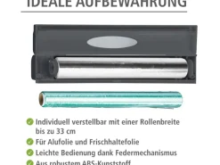 Wenko Folienschneider Perfect-Cutter 38 cm x 5,2 cm x 6,7 cm Anthrazit< Küchenhelfer
