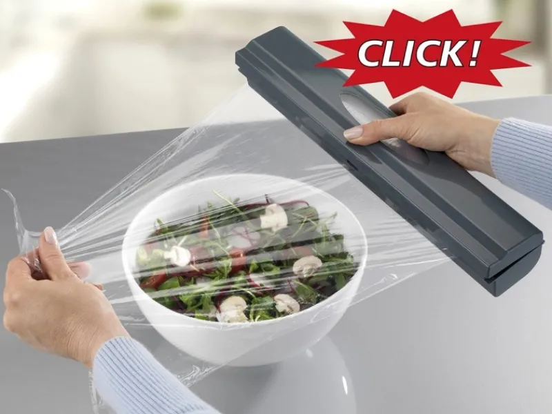 Wenko Folienschneider Perfect-Cutter 38 cm x 5,2 cm x 6,7 cm Anthrazit< Küchenhelfer
