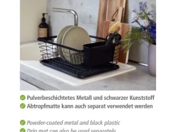 Wenko Geschirrabtropfer Drip Schwarz< Küchenhelfer