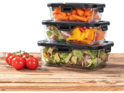 Wenko Vorratsdosen|Vorratsbehälter<Glas Frischhaltedose Steel Black Outdoor Kitchen 1,5 l