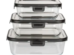 Wenko Vorratsdosen|Vorratsbehälter<Glas Frischhaltedose Steel Black Outdoor Kitchen 1,5 l