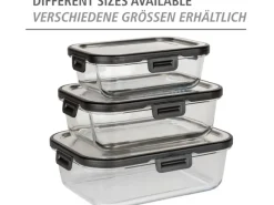 Wenko Vorratsdosen|Vorratsbehälter<Glas Frischhaltedose Steel Black Outdoor Kitchen 1,5 l