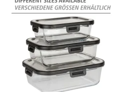 Wenko Vorratsdosen|Vorratsbehälter<Glas Frischhaltedose Steel Black Outdoor Kitchen 1 l