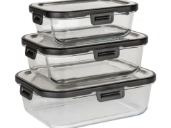 Wenko Glas Frischhaltedose Steel Black Outdoor Kitchen 0,6 l