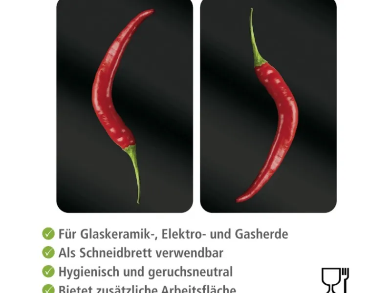 Online Wenko Herdabdeckplatten Universal Hot Peperoni 2er-Set Mehrfarbig