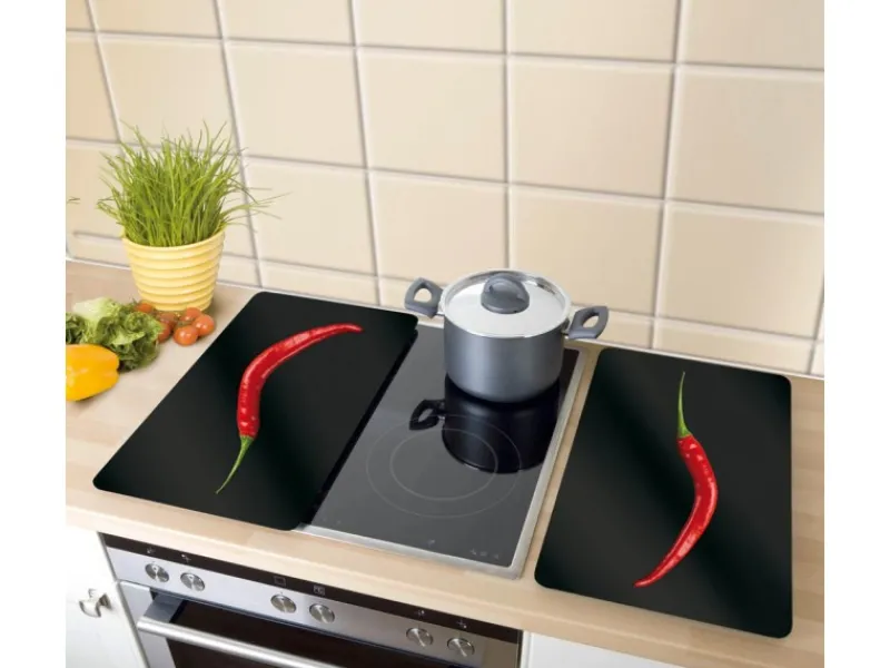 Online Wenko Herdabdeckplatten Universal Hot Peperoni 2er-Set Mehrfarbig