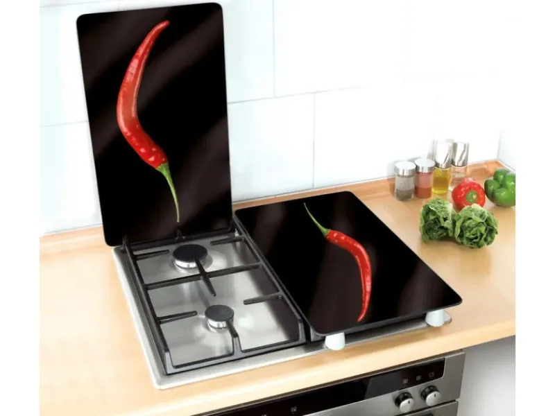 Online Wenko Herdabdeckplatten Universal Hot Peperoni 2er-Set Mehrfarbig