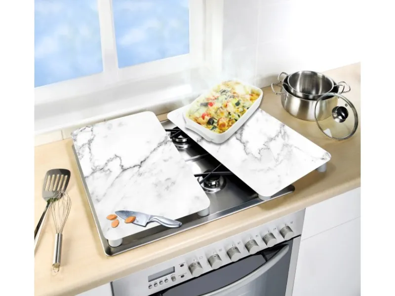 Wenko Herdabdeckplatten Universal Marmor 2er Set Mehrfarbig< Herdabdeckungen