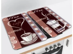 Wenko Herdabdeckungen|Kochfelder<Herdabdeckplatten Universal Kaffeeduft 2er Set Mehrfarbig
