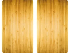 Outlet Wenko Herdabdeckplatten Universal Holz-Optik 2er Set Braun