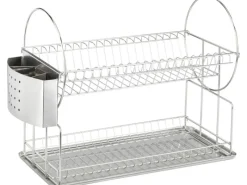 Discount Wenko Küchen-Geschirrabtropfer Exclusiv Duo Edelstahl