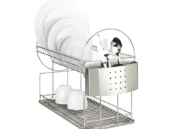 Discount Wenko Küchen-Geschirrabtropfer Exclusiv Duo Edelstahl