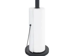 Outlet Wenko Küchenrollenhalter Clayton Pulverbeschichtetes Metall Ø 15 x 33 cm Schwarz