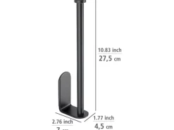 Wenko Küchenrollenhalter Nio Selbstklebend 27,5 cm x 4,5 cm x 7 cm Schwarz< Küchenhelfer