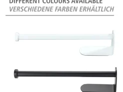 Wenko Küchenrollenhalter Nio Selbstklebend 27,5 cm x 4,5 cm x 7 cm Schwarz< Küchenhelfer