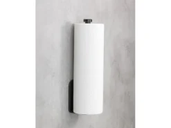 Wenko Küchenrollenhalter Nio Selbstklebend 27,5 cm x 4,5 cm x 7 cm Schwarz< Küchenhelfer