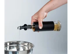 Wenko Vorratsbehälter<Öl & Essig Spender Boga 0,3 l mit 1-Klick Verschluss Schwarz