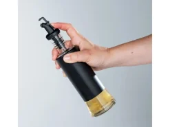 Wenko Vorratsbehälter<Öl & Essig Spender Boga 0,3 l mit 1-Klick Verschluss Schwarz