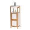 Wenko Regal Finja aus Bambus mit 2 Ablagen 34 x 89 x 30 cm Braun< Küchenregale