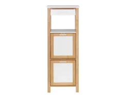 Wenko Regal Finja aus Bambus mit 2 Ablagen 34 x 89 x 30 cm Braun< Küchenregale