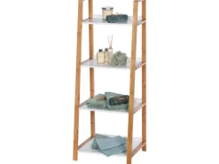 New Wenko Regal Finja Bambus Braun mit 4 Etagen