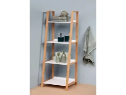 New Wenko Regal Finja Bambus Braun mit 4 Etagen