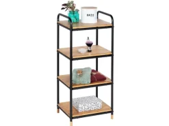 Wenko Küchenregale<Regal Loft Bambus Braun mit 4 Etagen