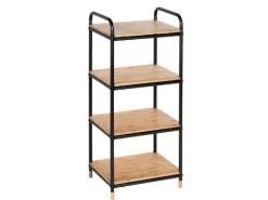 Wenko Küchenregale<Regal Loft Bambus Braun mit 4 Etagen