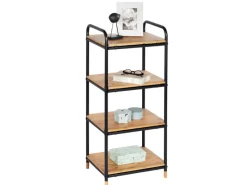 Wenko Küchenregale<Regal Loft Bambus Braun mit 4 Etagen